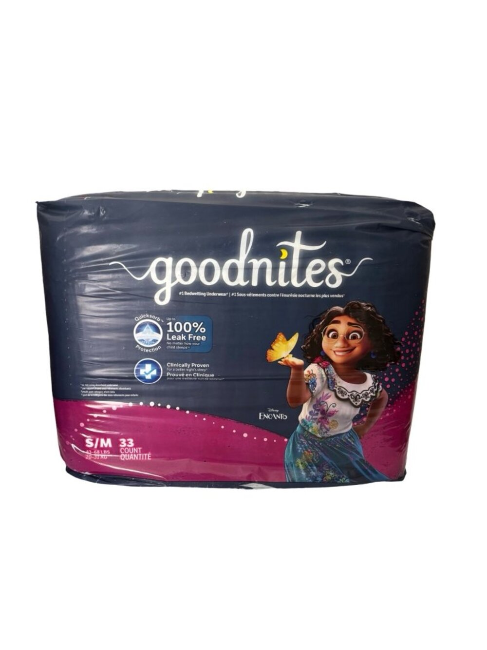 Goodnights Nighttime Underwear Pull Ups 33 Count S/M 43-68 lbs